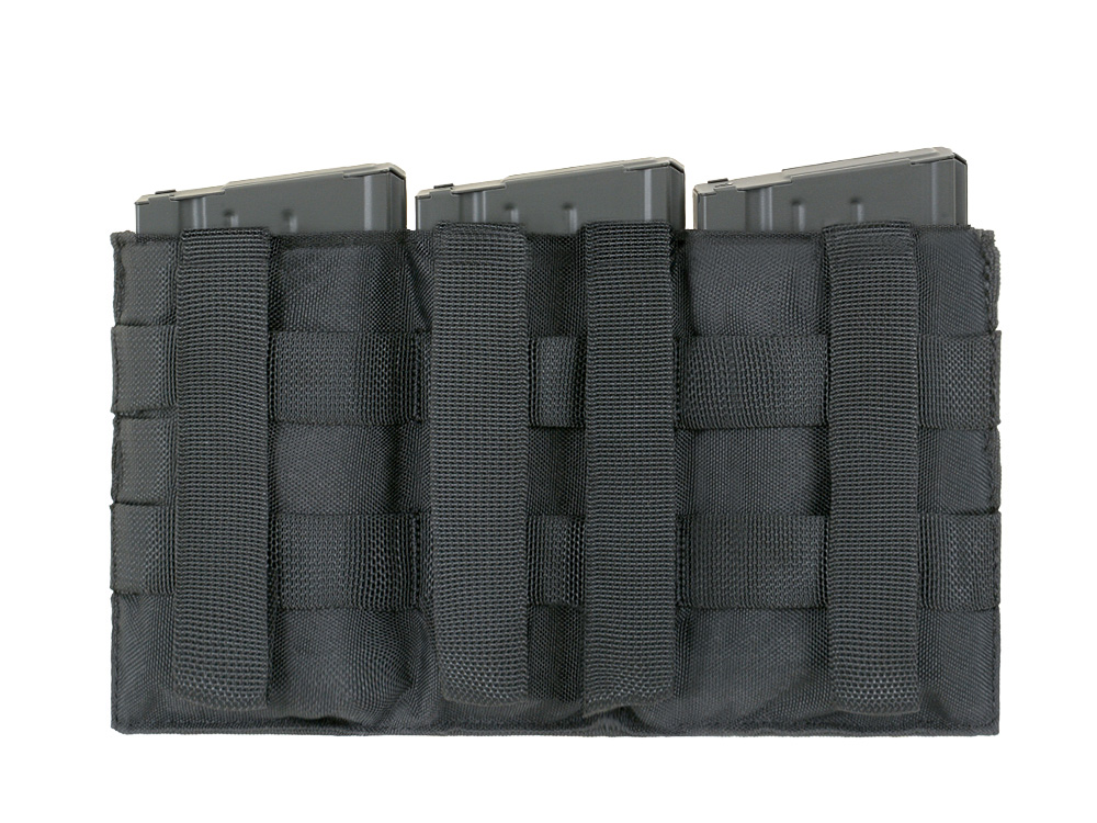 Elastic Triple SR25/M14/SCAR-H/HK417 Magazine Pouch - Black