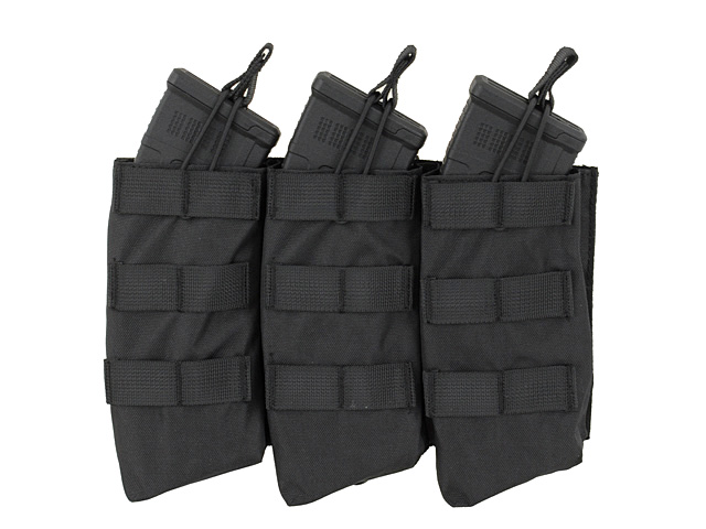 Open Top Triple 7.62x39 AK Mag Pouch - BLACK [8FIELDS]
