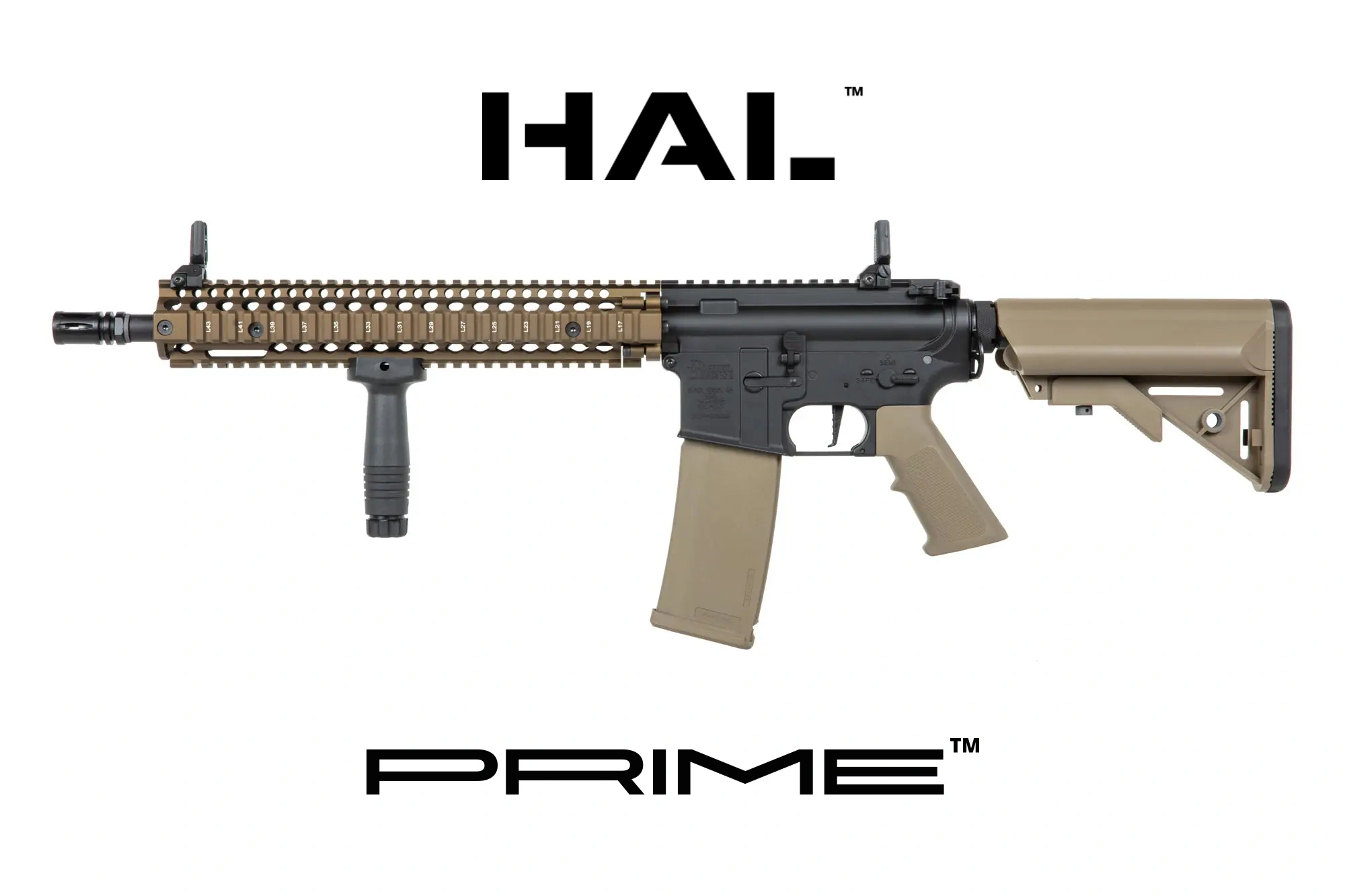 Daniel Defense® M4A1 Sopmod Block II SA-P26 PRIME S-AEG mit HAL E.T.U, Dark Matter 27K Brushless Motor und Speedgears (CB)