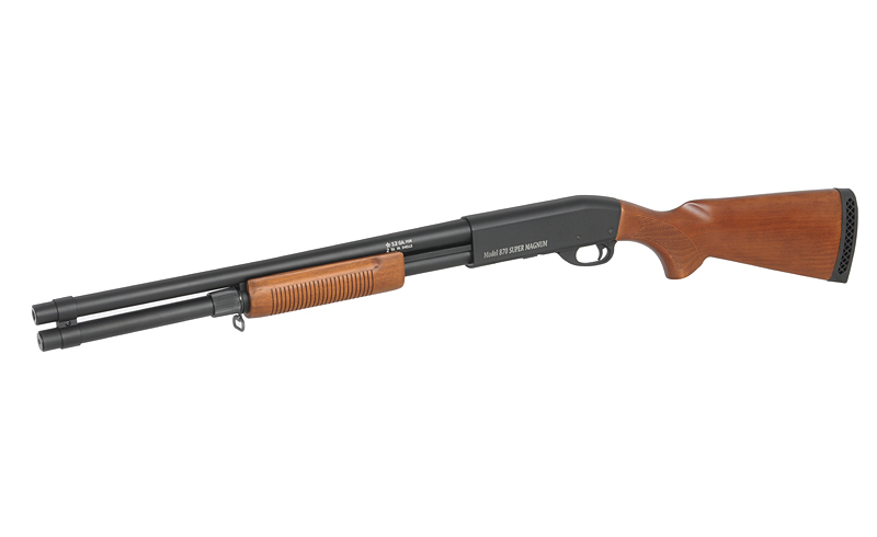 ST870 Pump Action Shotgun max. 0,5J Federdruck, Echtholz, lange Version