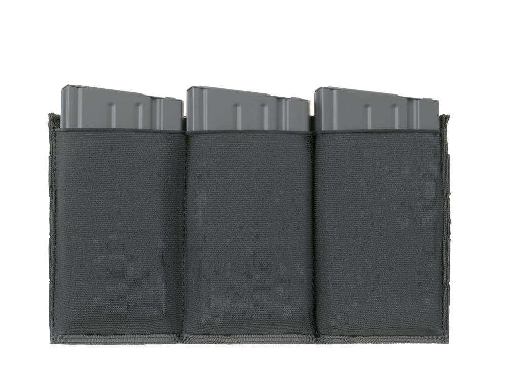 Elastic Triple SR25/M14/SCAR-H/HK417 Magazine Pouch - Black