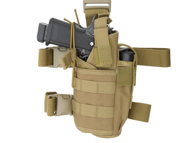 2-Ways Carrying Type Tactical Drop Leg Holster - Coyote [8FIELDS]