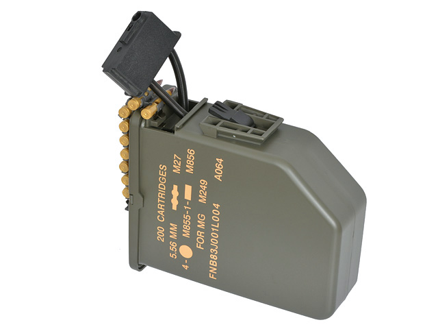 6000rd Boxagazine für M249 AEG- Olive