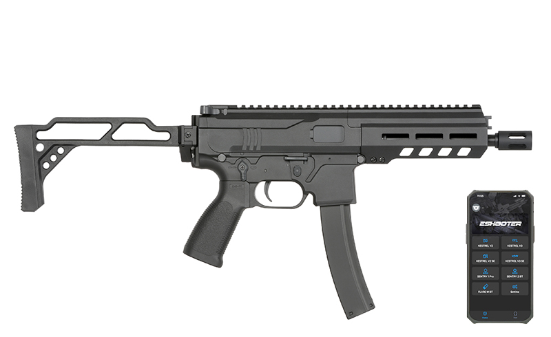 DMP-9 0,5J AEG mit Bluetooth Eshooter ETU, normale Drosselung