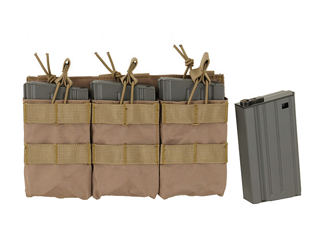 Triple Open Top 7.62 Mag Pouch - Coyote [8FIELDS]