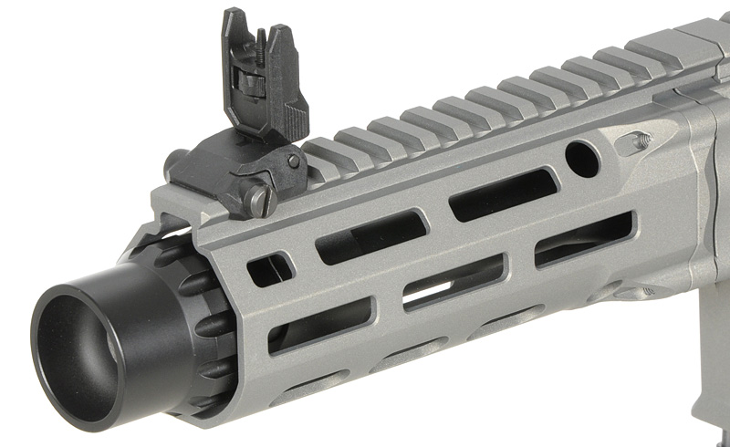 Daniel Defense DDM4 PDW SBR max. 0,5J AEG mit ESHOOTER ETU, Silbergrau 