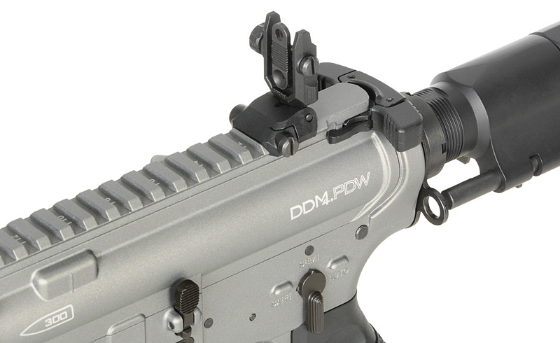 Daniel Defense DDM4 PDW SBR max. 0,5J AEG mit ESHOOTER ETU, Silbergrau 