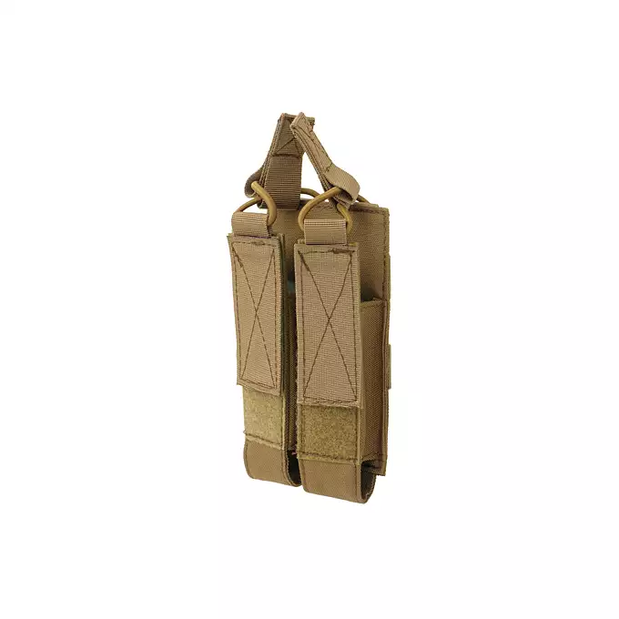 2er "offen mit Strapse" Magazinpouch "M5/M7/M9", für Molle & Gürtel (Tan/Coyote)