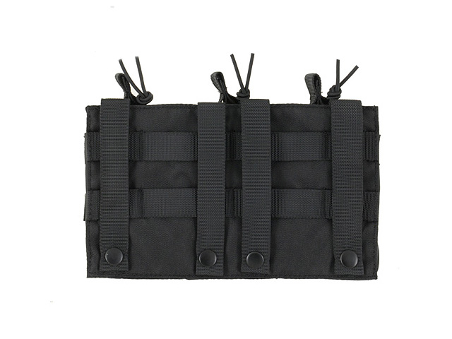 Triple Open Top 7.62 Mag Pouch - Black [8FIELDS]