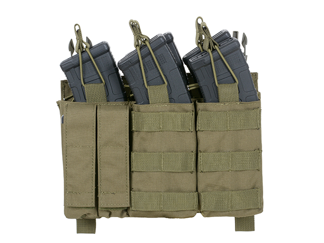 Buckle Up Triple AK Mag/Pistol Pouch Panel - Olive