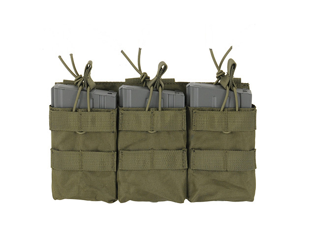 Triple Open Top 7.62 Mag Pouch - Olive [8FIELDS]
