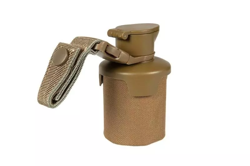 Kugelbeutel mit Flaschenkopf, faltbar mit Molleclip, TAN