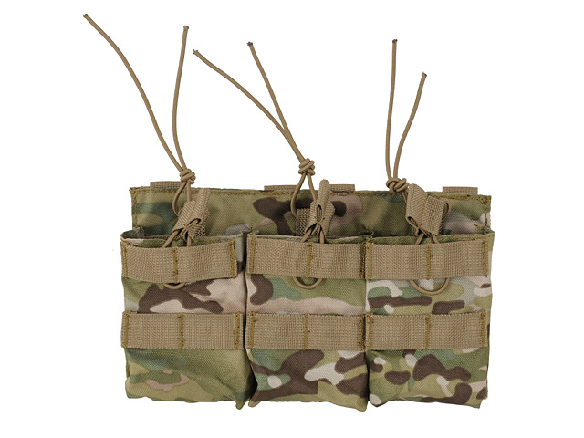Triple Open Top 7.62 Mag Pouch - Multicamo [8FIELDS]