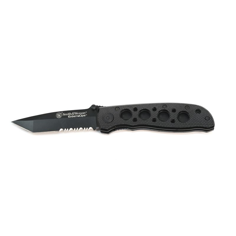 Extreme Ops Serrated Tanto Folder Black (Smith & Wesson - CK5TBS )