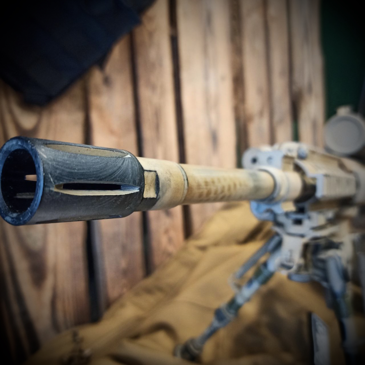 Kopie von CUSTOMGUN: E&C SR25 'American Sniper' S-AEG mit Perun Hybrid, Zweibein, Aim-O Zielfernrohr, Paintjob #1