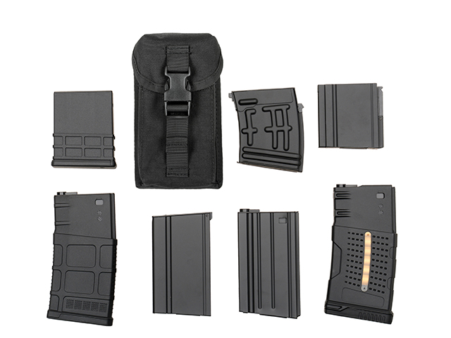 Sniper Rifle Double Magazine Pouch - Black