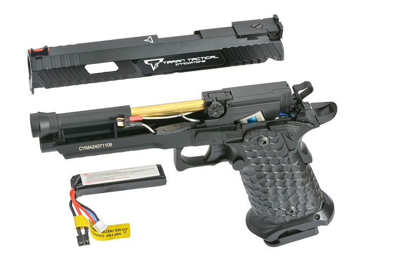 CYMA/EMG CM.138S TTI JW3 Combat Master AEP, schwarz, S-Line mit JEFFTRON Mosfet MICRO, lizensiert