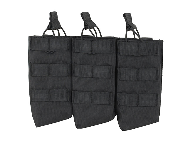 Open Top Triple 7.62x39 AK Mag Pouch - BLACK [8FIELDS]