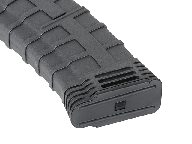 130rds AK74 Reinforced Polymer Midcap Magazin, Schwarz