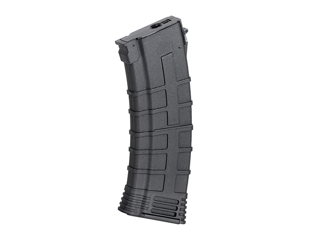 130rds AK74 Reinforced Polymer Midcap Magazin, Schwarz