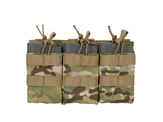 Triple Open Top 7.62 Mag Pouch - Multicamo [8FIELDS]