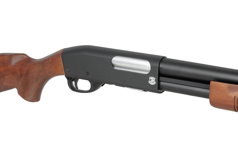 ST870 Pump Action Shotgun max. 0,5J Federdruck, Echtholz, kurze Version