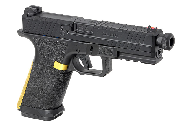 CYMA CM.135S AEP "SAI BLU - SALIENT ARMS INTERNATIONAL", schwarz/gold, S-Line mit JEFFTRON Mosfet MICRO