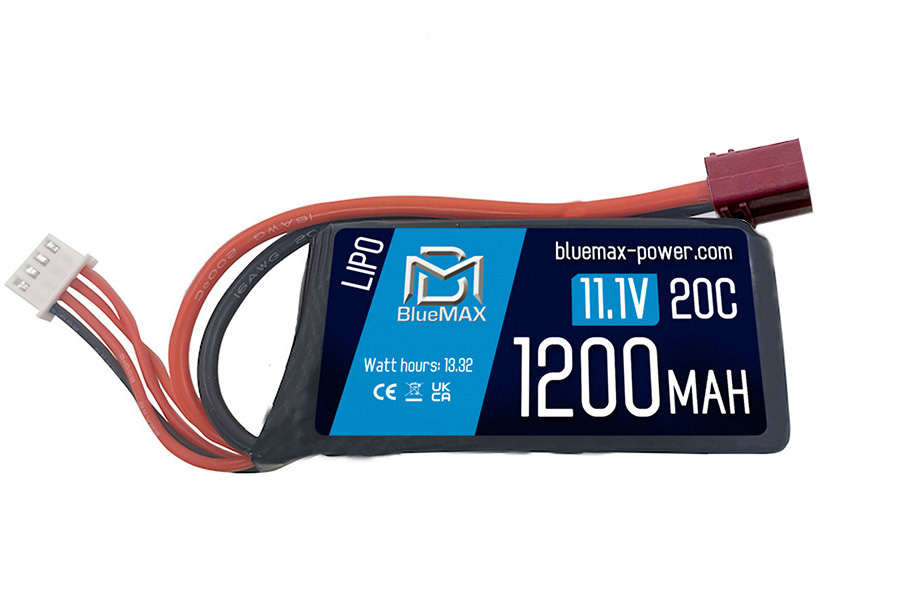BlueMAX LiPo 11,1V 1200mAh 20/40C PEQ-type