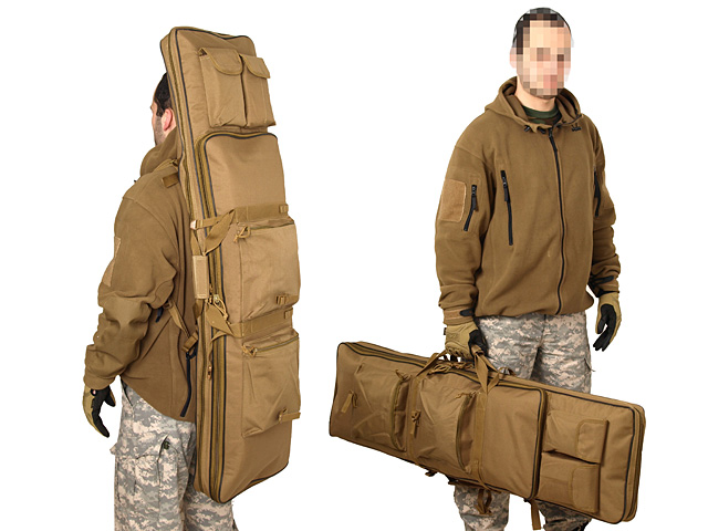 47 inches double rifle gun case - black [8FIELDS] - Restposten