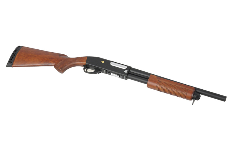 ST870 Pump Action Shotgun max. 0,5J Federdruck, Echtholz, kurze Version