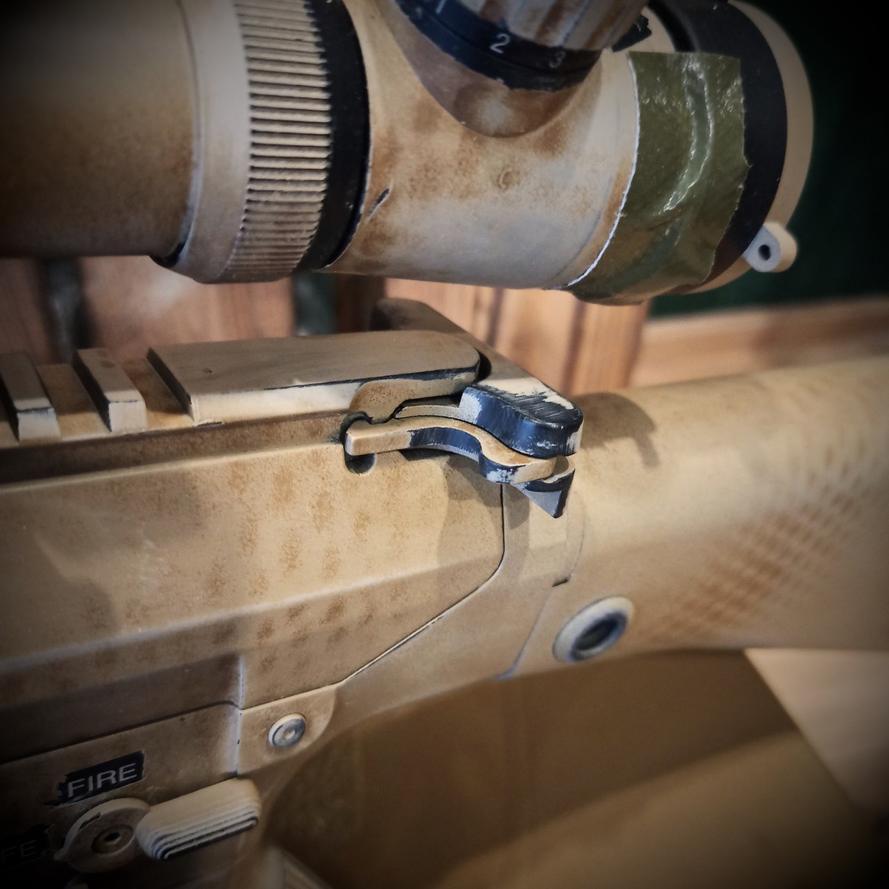 Kopie von CUSTOMGUN: E&C SR25 'American Sniper' S-AEG mit Perun Hybrid, Zweibein, Aim-O Zielfernrohr, Paintjob #1