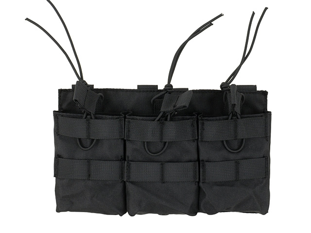 Triple Open Top 7.62 Mag Pouch - Black [8FIELDS]