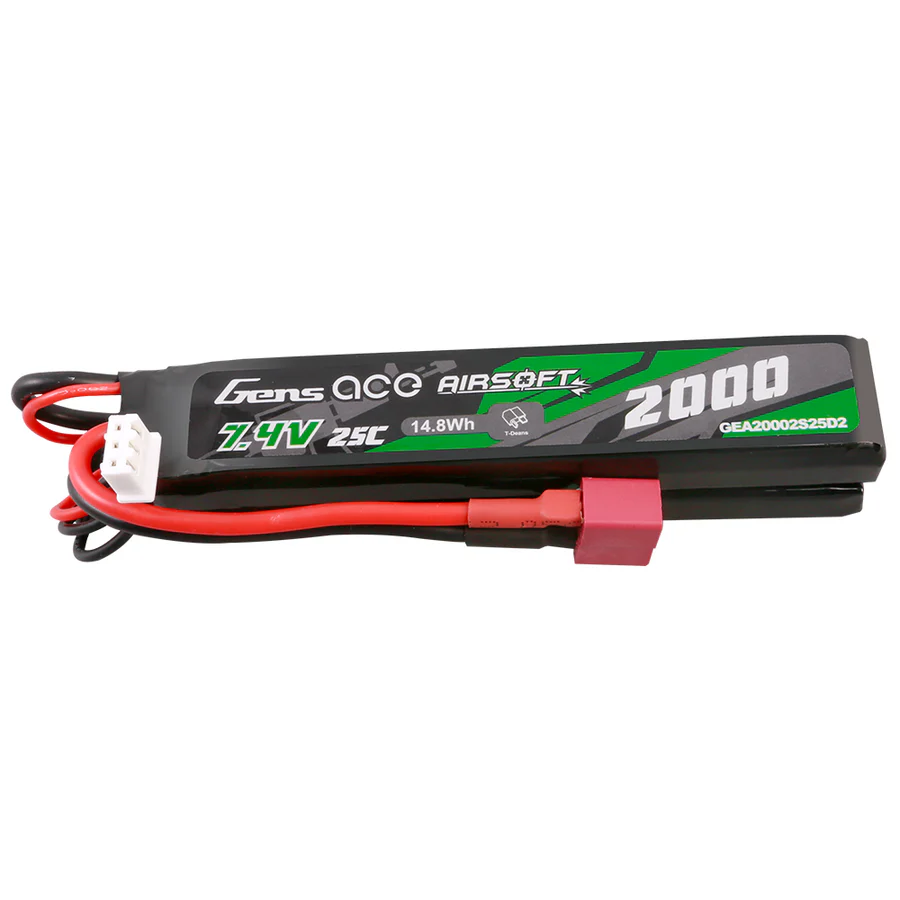 Gens Ace 25C 2000mAh 2S2P 7.4V Double-Sticktype mit T-Stecker