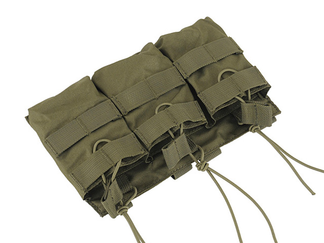 Triple Open Top 7.62 Mag Pouch - Olive [8FIELDS]