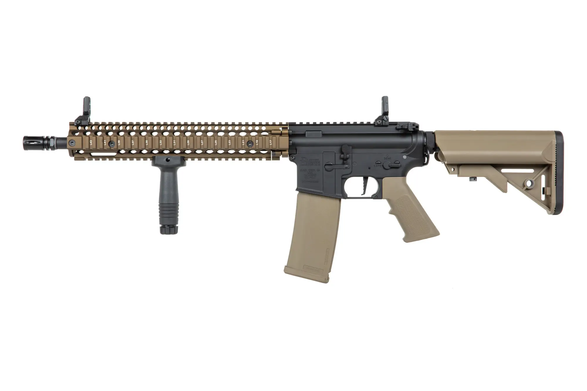 Daniel Defense® M4A1 Sopmod Block II SA-P26 PRIME S-AEG mit HAL E.T.U, Dark Matter 27K Brushless Motor und Speedgears (CB)