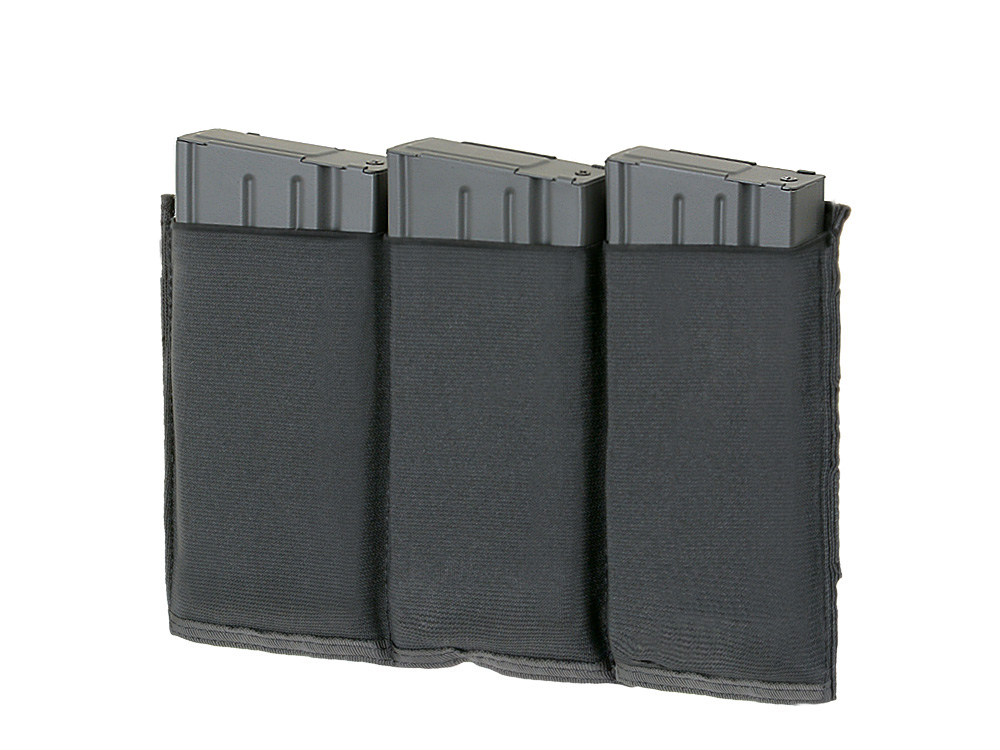 Elastic Triple SR25/M14/SCAR-H/HK417 Magazine Pouch - Black