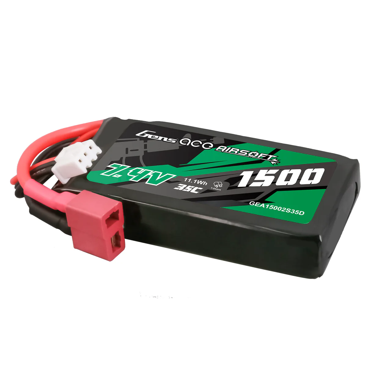 Gens Ace 35C 1500mAh 2S1P 7.4V Peq Type mit T-Stecker